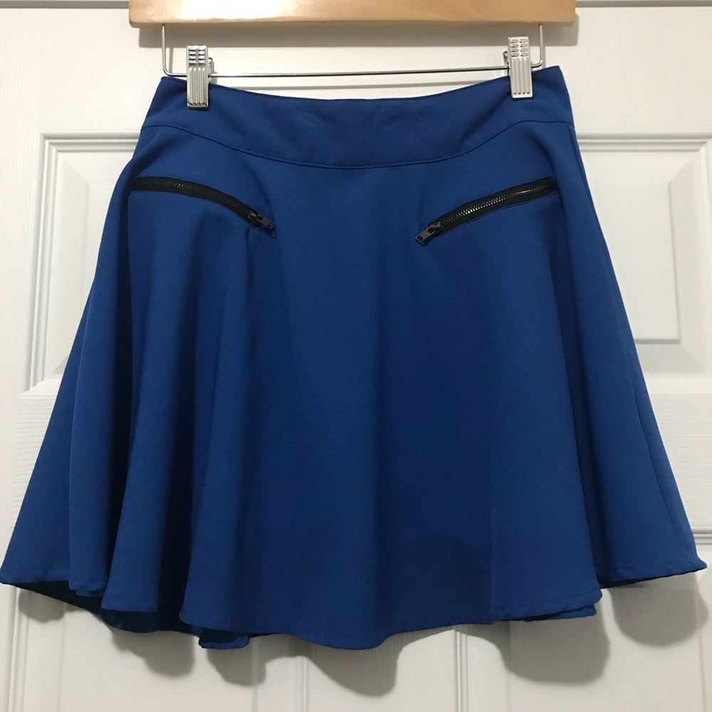 Blu Pepper Royal Blue Skater Skirt